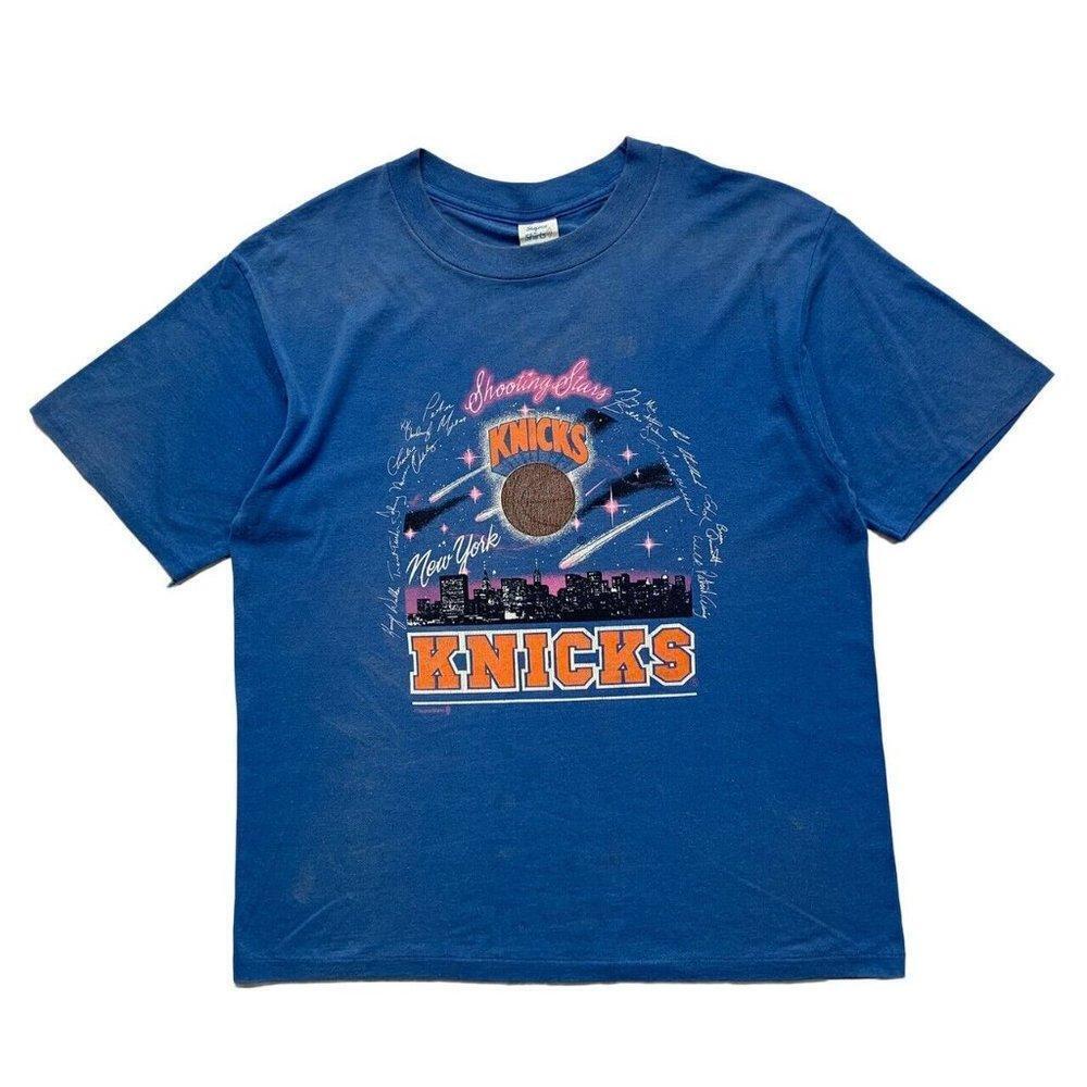 90S N Ba New York Knicks Signiture Shooting Stars Shirt Made In Usa Shirt